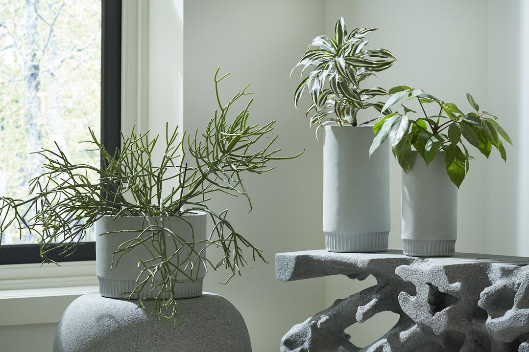Harvest Small Planter in Light Gray