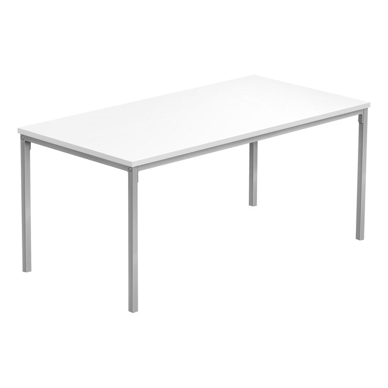 Monarch Specialties I 3795 Coffee Table, Accent, Cocktail, Rectangular, Living Room, 40"L, Metal, Laminate, White, Grey, Contemporary, Modern