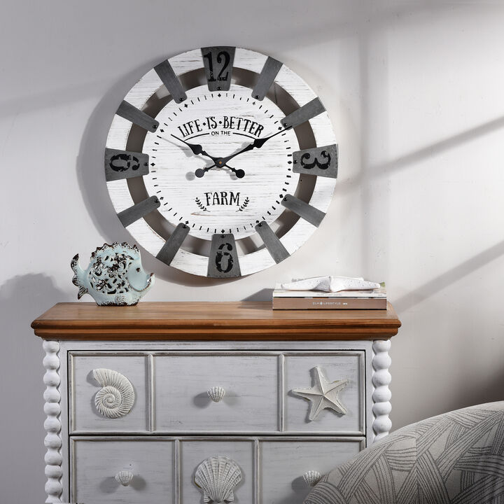 Better On The Farm Wall Clock