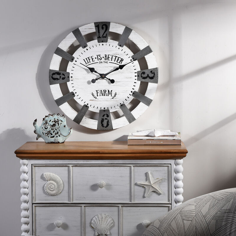 Better On The Farm Wall Clock