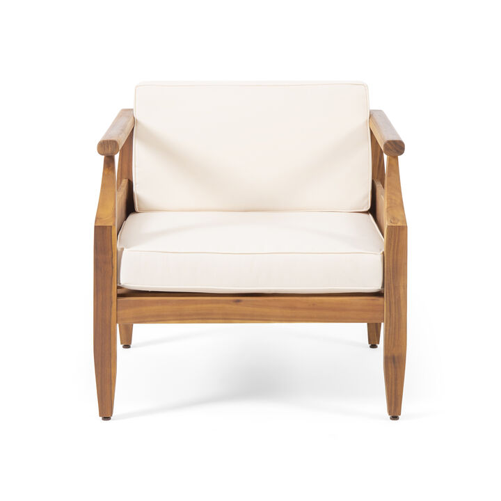 Merax Wooden Frame Club Chair for Indoor Outdoor