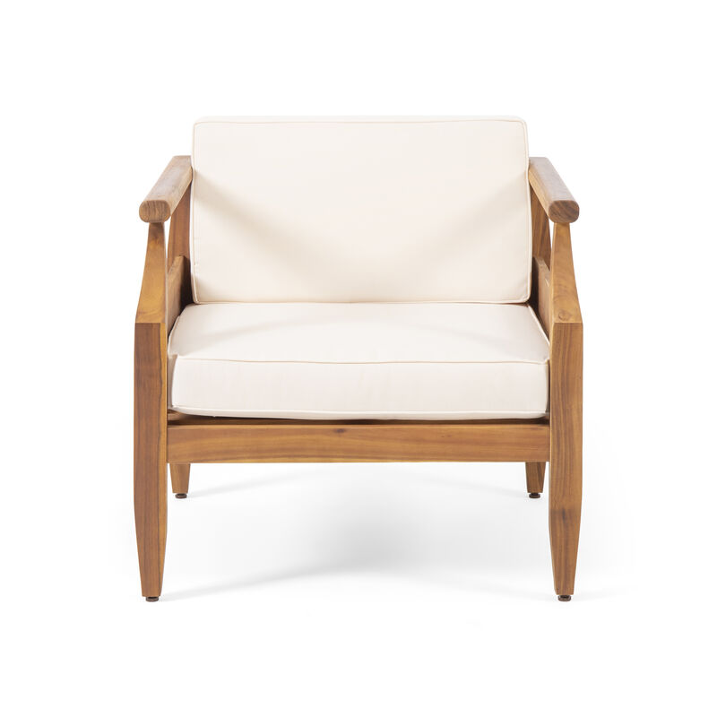 Merax Wooden Frame Club Chair for Indoor Outdoor