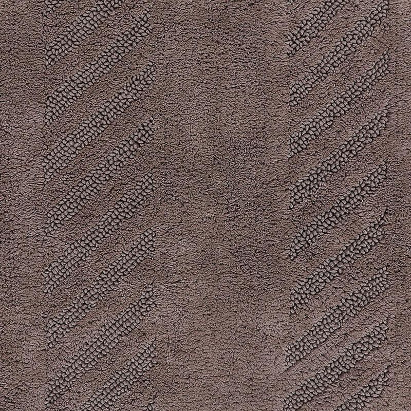 Knightsbridge Diagonal Racetrack 100% Cotton Reversible Bath Rug 20 X 30 Stone