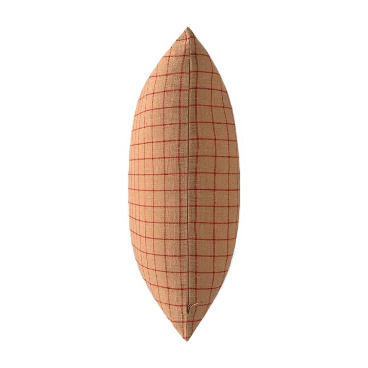 Earthy Finesse handwoven Brown cotton bold stripes pillow