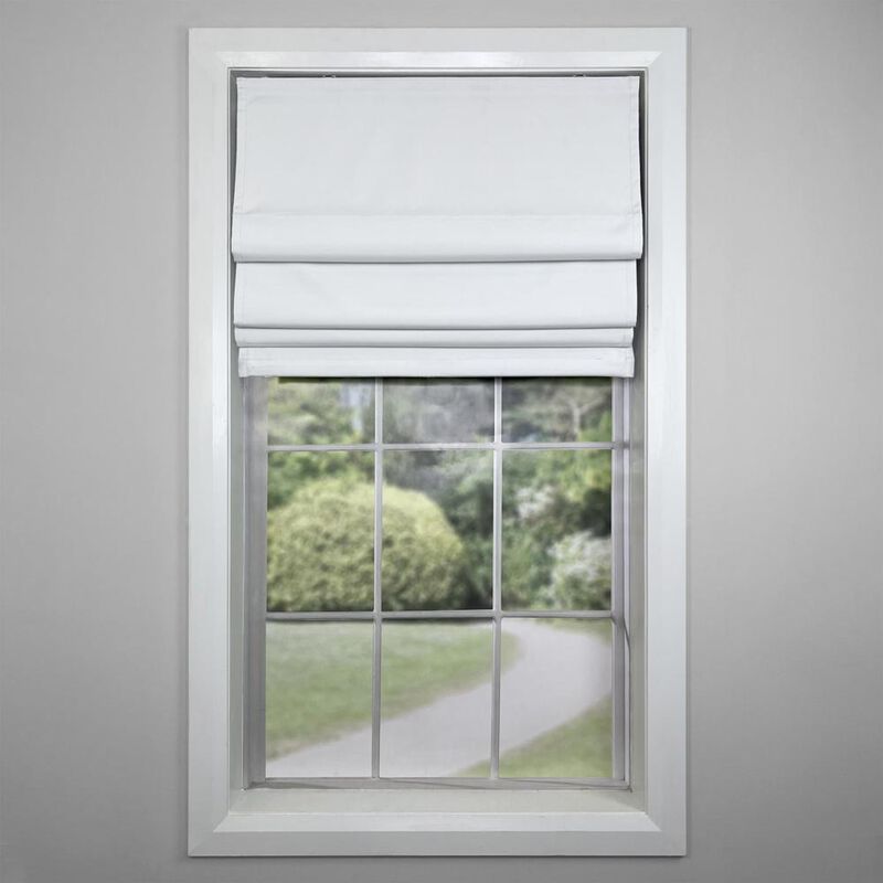 Versailles Octavia Cordless Roman Blackout Shades For Windows Insides/Outside Mount 30" x 63" White