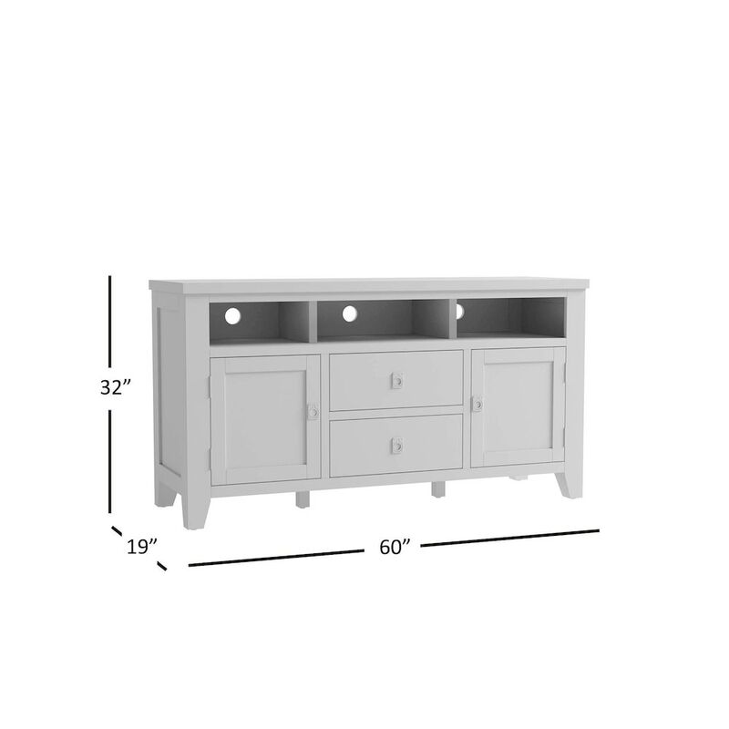Jofran Kona Grove Distressed Rustic Solid Wood 60 Media Unit