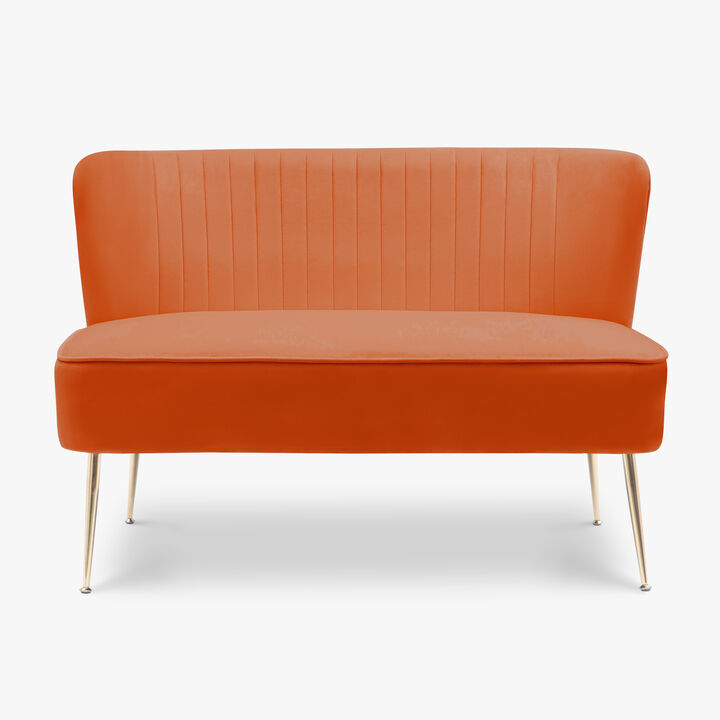 WestinTrends 46" Wide Upholstered Velvet Love Seat Sofa