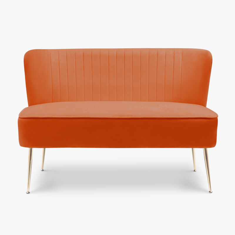 WestinTrends 46" Wide Upholstered Velvet Love Seat Sofa