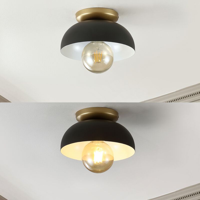 Paulina Classic Industrial Iron LED Flush Mount