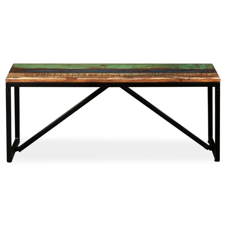 vidaXL Bench Solid Reclaimed Wood 43.3"x13.8"x17.7"