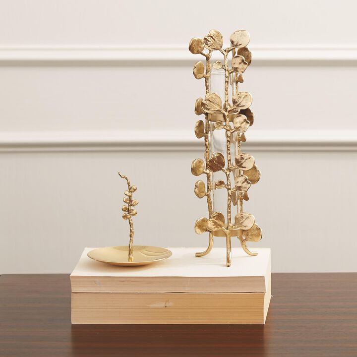 Bauhinia Bud Vase- Brass