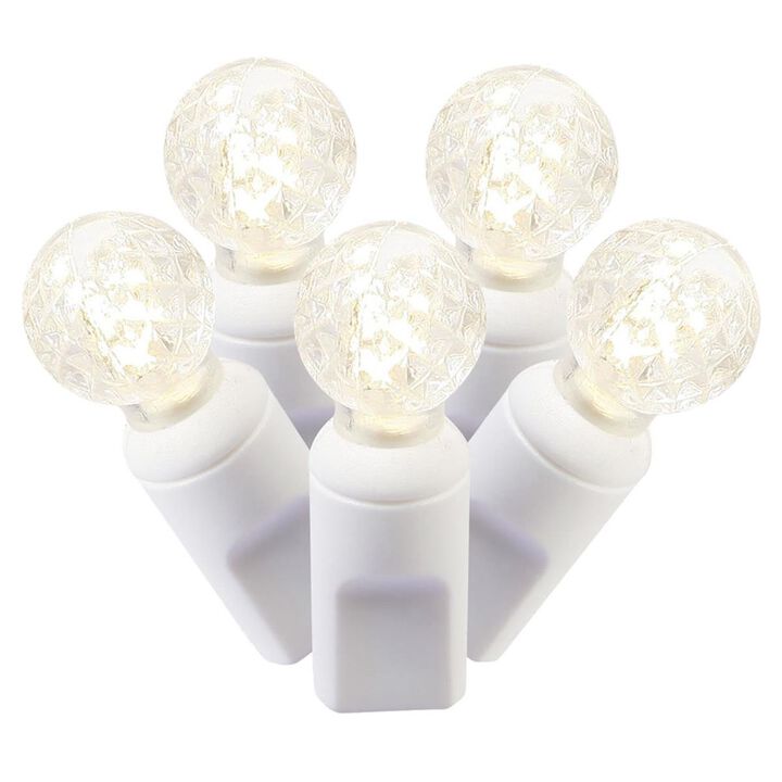 Vickerman  LED White Wire G12 End Connecting 4 in. Spacing 34 ft. Long Light Set with Warm White Lights