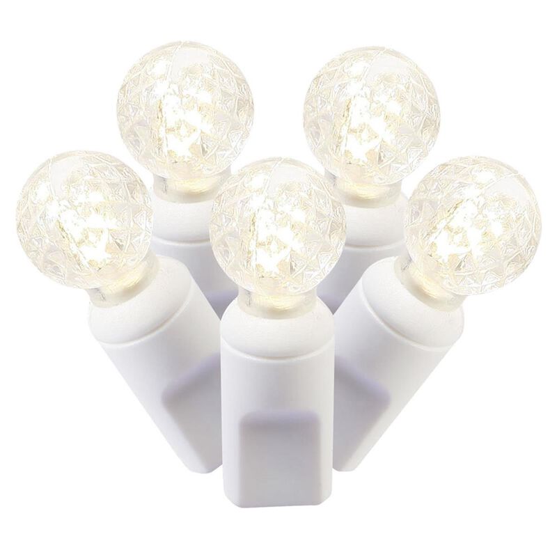 Vickerman  LED White Wire G12 End Connecting 4 in. Spacing 34 ft. Long Light Set with Warm White Lights