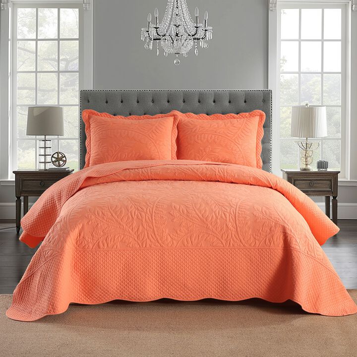 MarCielo 100% Cotton Oversized Bedspread Quilt Set T
