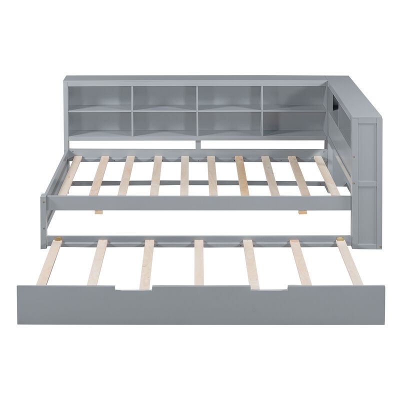 Merax Modern DayBed Bed Frame with Trundle