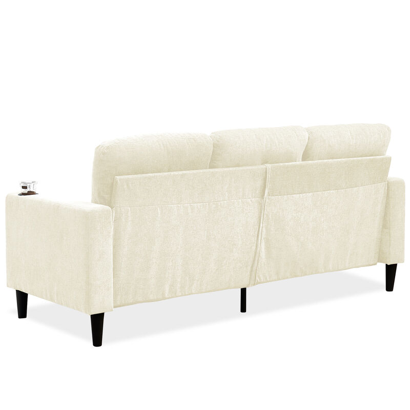 Merax Modern Design Chenille 3 Seat L-Shape Sectional Sofa with Storage Chaise