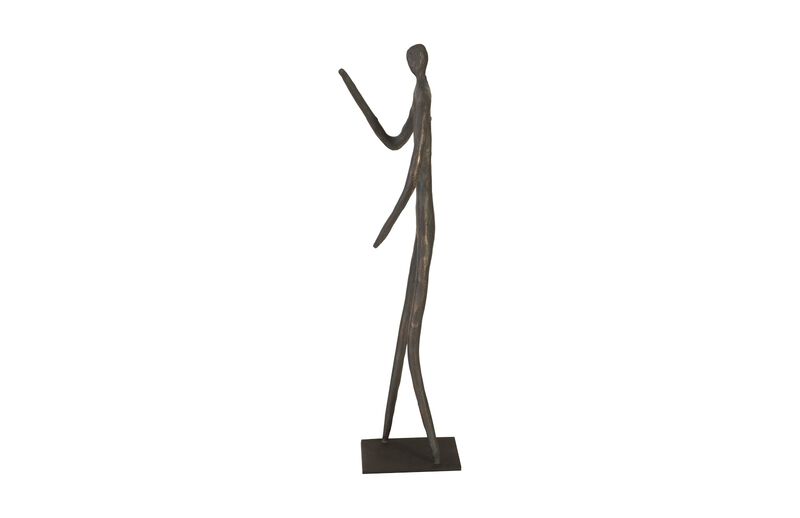Abstract Elbow Bent Figure on Metal Base