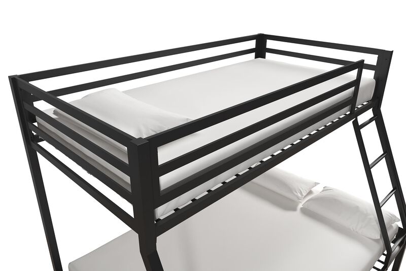 Mainstays Premium Twin over Full Metal Bunk Bed, Black