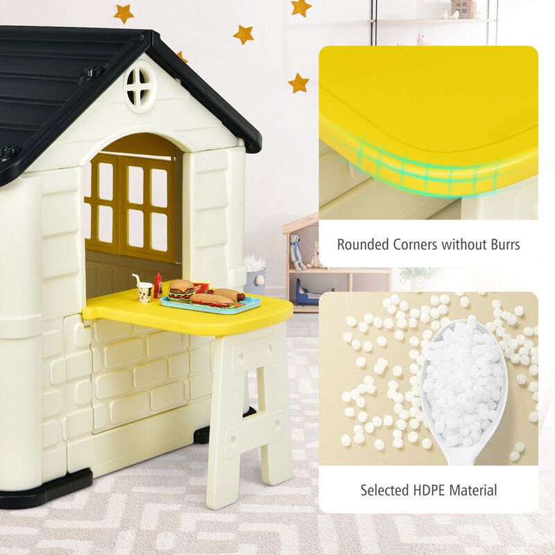 Kid’s Playhouse Pretend Toy House For Boys and Girls 7 Pieces Toy Set