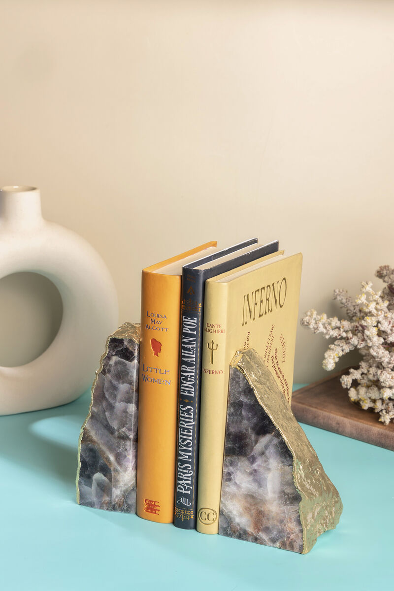 Dazzle Amethyst Bookends - Set of 2