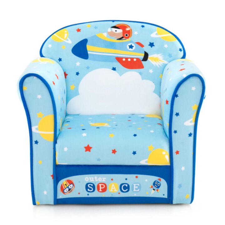 Hivvago Toddlers Sofa Chair with Velvet Fabric Cover High Density Sponge Filling