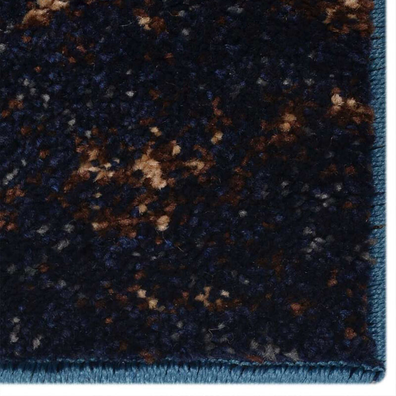 RUGSOTIC CARPETS MACHINE MADE HEATSET POLYPROPYLENE AREA RUGS - 3'4''x5', Rectangle Shape, Blue Color, Abstract Modern Design,Midium Pile Machine Made Area Rugs for Living Room, Bed Room (M00017)