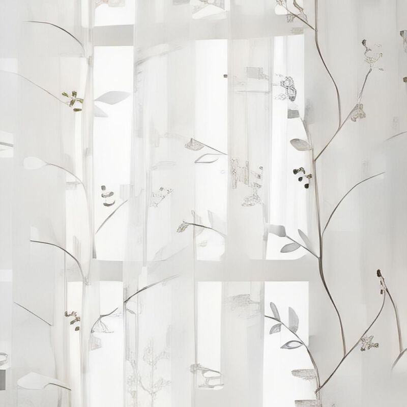 Commonwealth Habitat Venice An Embroidered Sheer Tailored Window Panel - 54x95" - White