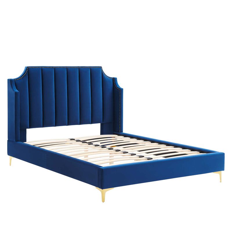 Modway - Daniella Performance Velvet Queen Platform Bed