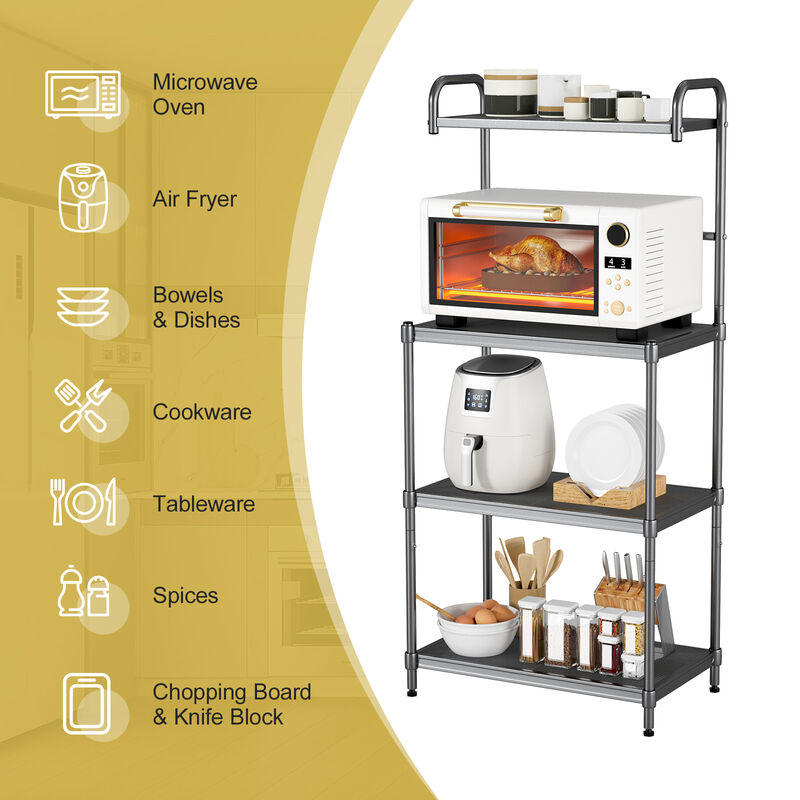 4-Tier Kitchen Storage Baker Microwave Oven Rack Shelves