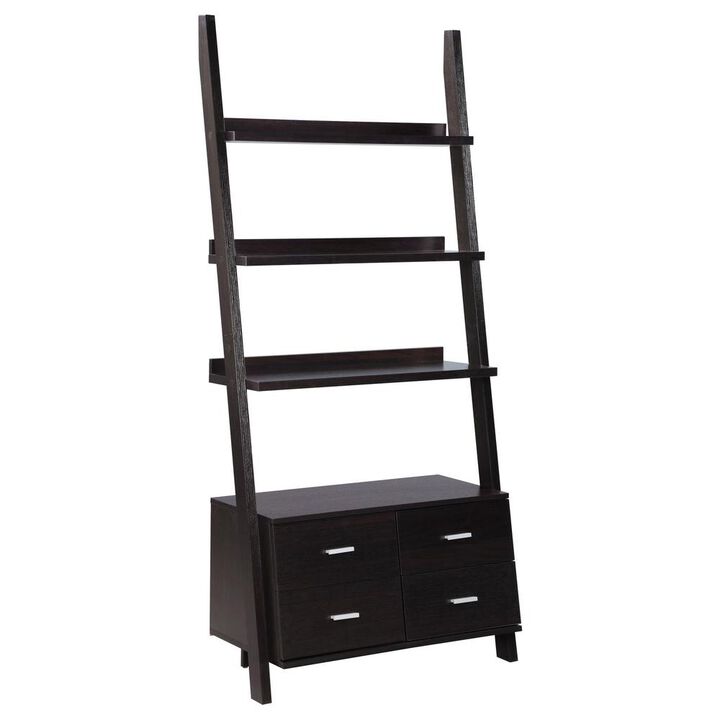 Coaster Co. of America Colella 4-drawer Storage Bookcase Cappuccino