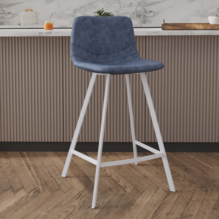 Elland - Counter stool -Light Brown-White base