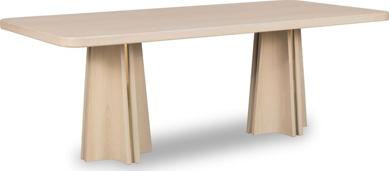 Zinnia Ash Wood Double Pedestal Dining Table