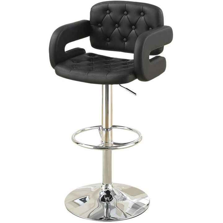 Adjustable Faux Leather Barstool Chair