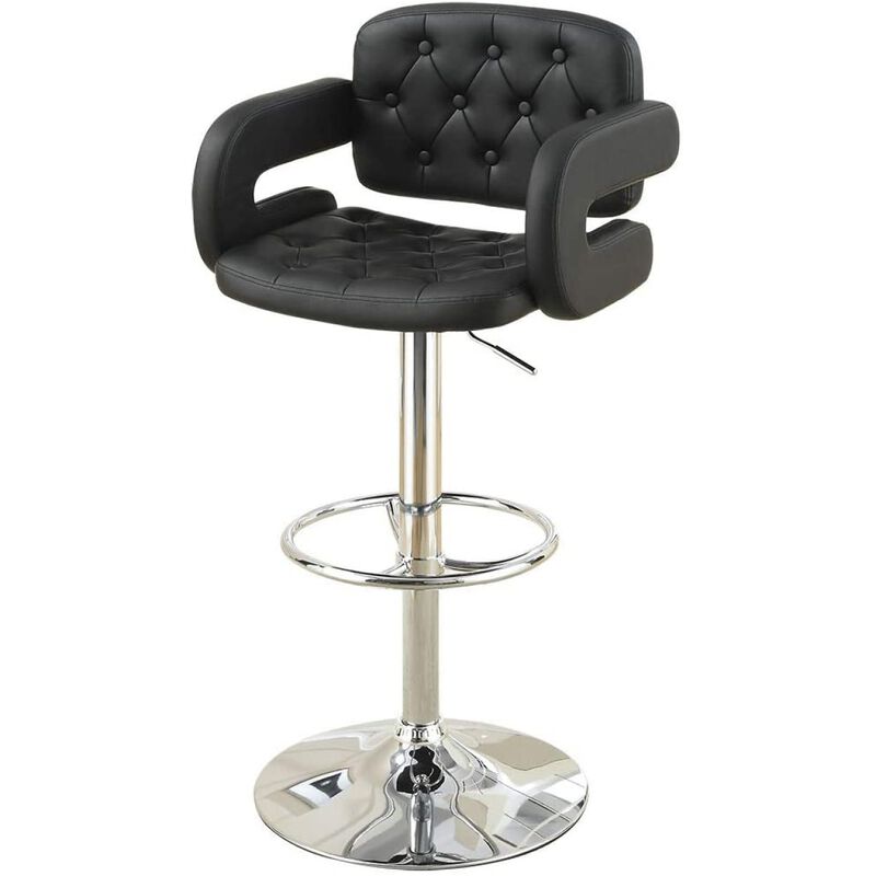 Adjustable Faux Leather Barstool Chair