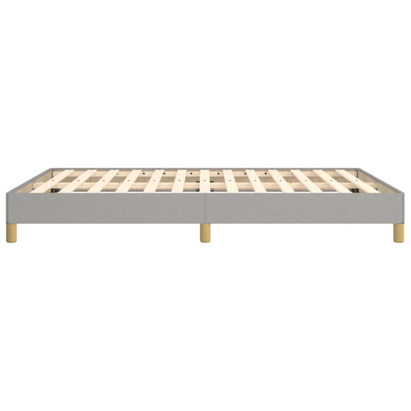 vidaXL Modern-Style Fabric Bed Frame, Queen Size, Light Gray, Suitable for 59.8"x79.9" Mattress, with California Proposition 65 Warning