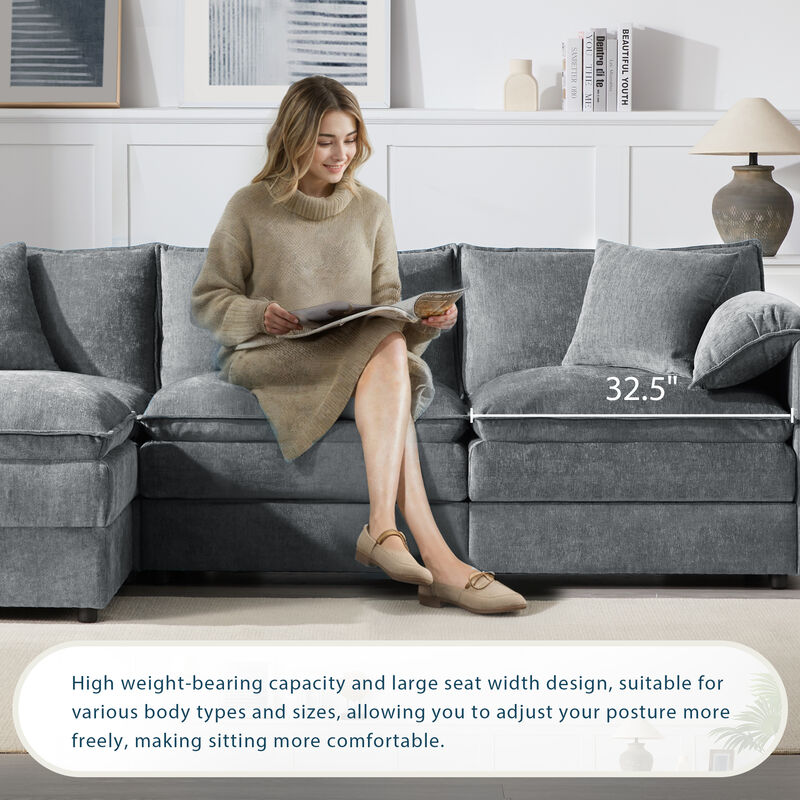 Merax Chenille Modular Sectional Sofa