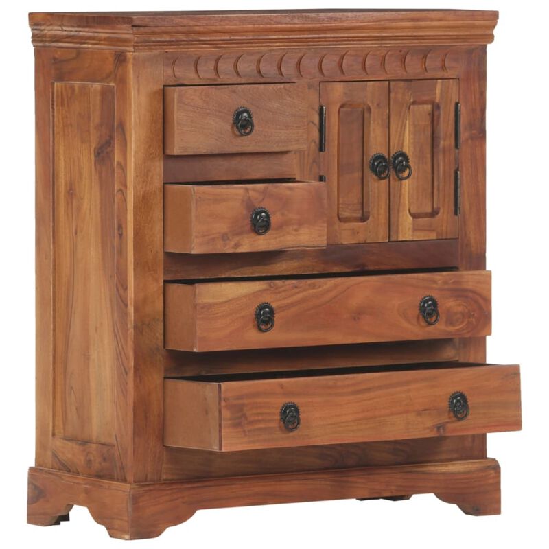 vidaXL Sideboard 24.4"x11.8"x29.5" Solid Acacia Wood