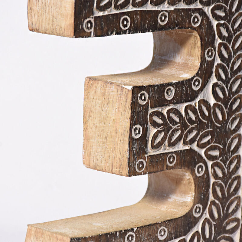 Vintage Natural Handmade Eco-Friendly "3" Numeric Number For Wall Mount & Table Top Décor