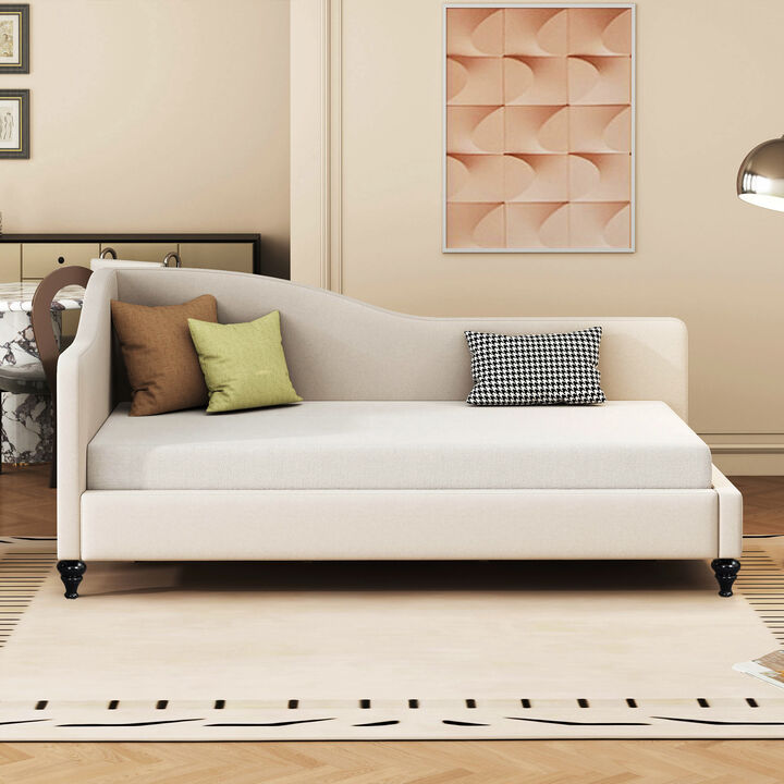 Merax L-Shaped Linen Upholstered Daybed