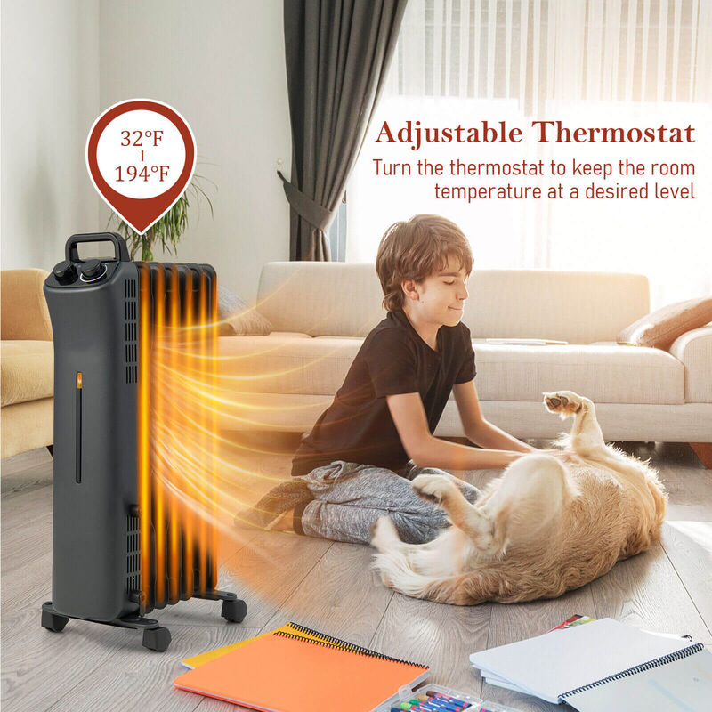 Oil Filled Space Heater with 3-Level Heat