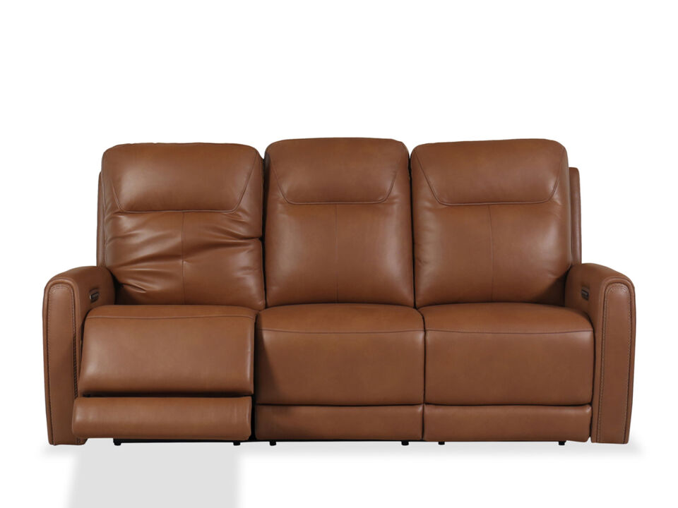 Tryanny Triple Power Leather Reclining Sofa