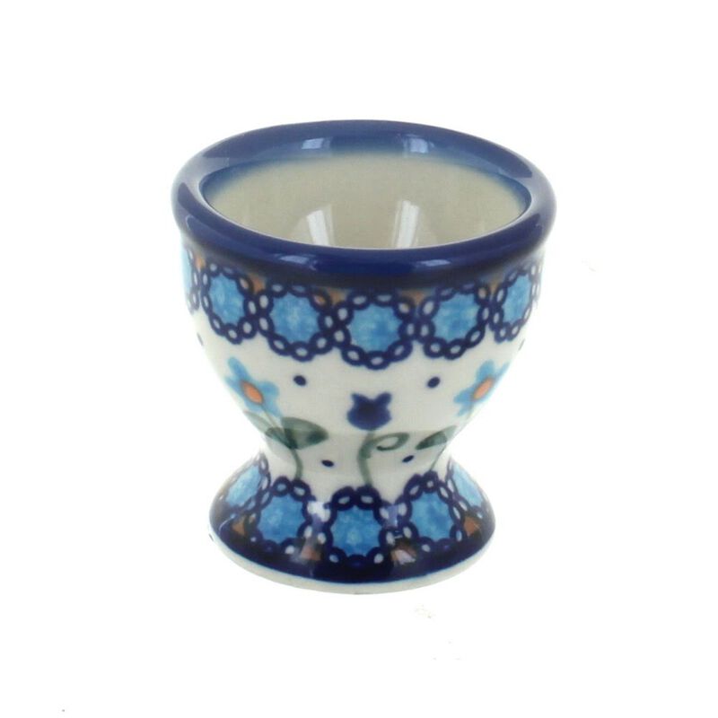 Blue Rose Polish Pottery Butterfly Egg Cup