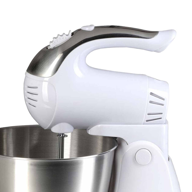 Brentwood 5-Speed Stand Mixer Stainless Steel Bowl 200W in White