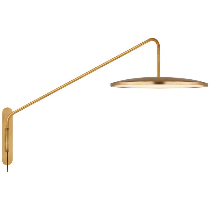 Dot 16" Articulating WallLight in Natural Brass