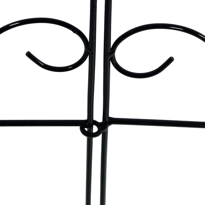 Sunnydaze 5-Piece Victorian Iron Garden Border Fencing - 7.5 ft - Black
