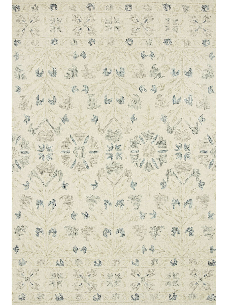 Norabel NOR02 Ivory/Grey 8'6" x 12' Rug