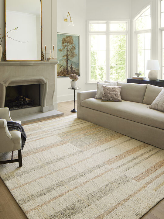 Chris CHR04 Natural/Multi 18" x 18" Sample Rug