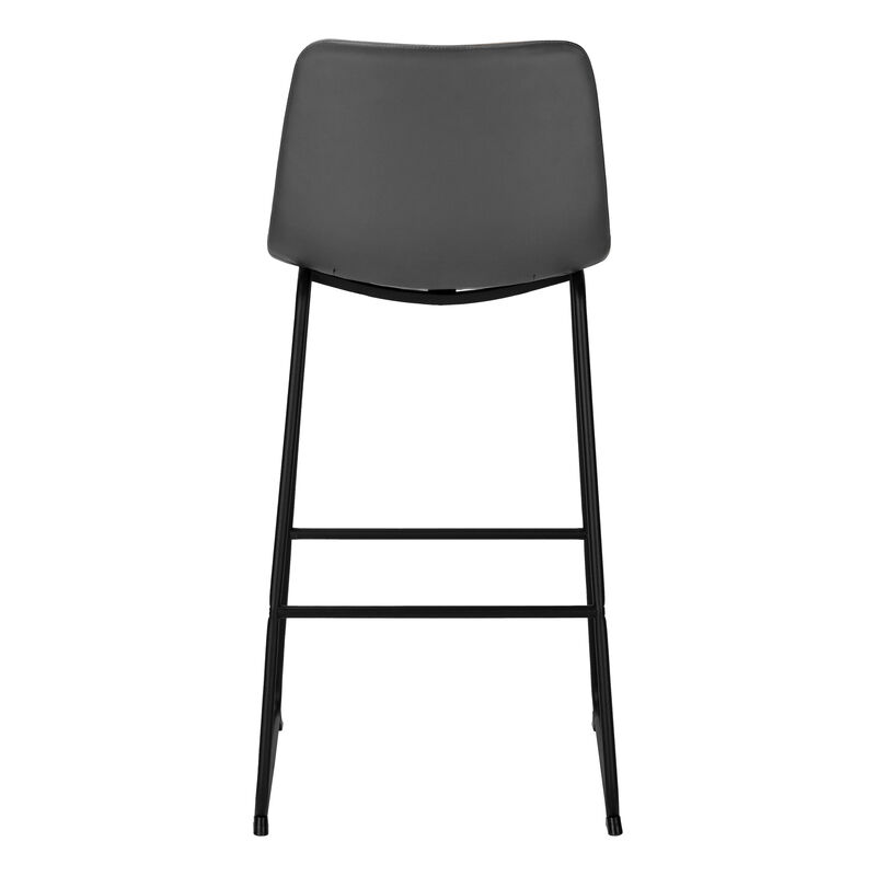 Monarch Specialties Office Chair, Bar Height, Standing, Computer Desk, Work, Pu Leather Look, Metal, Contemporary, Modern