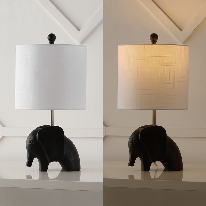 Koda Eclectic Southwestern Resin/Iron Elephant LED Kids' Table Lamp
