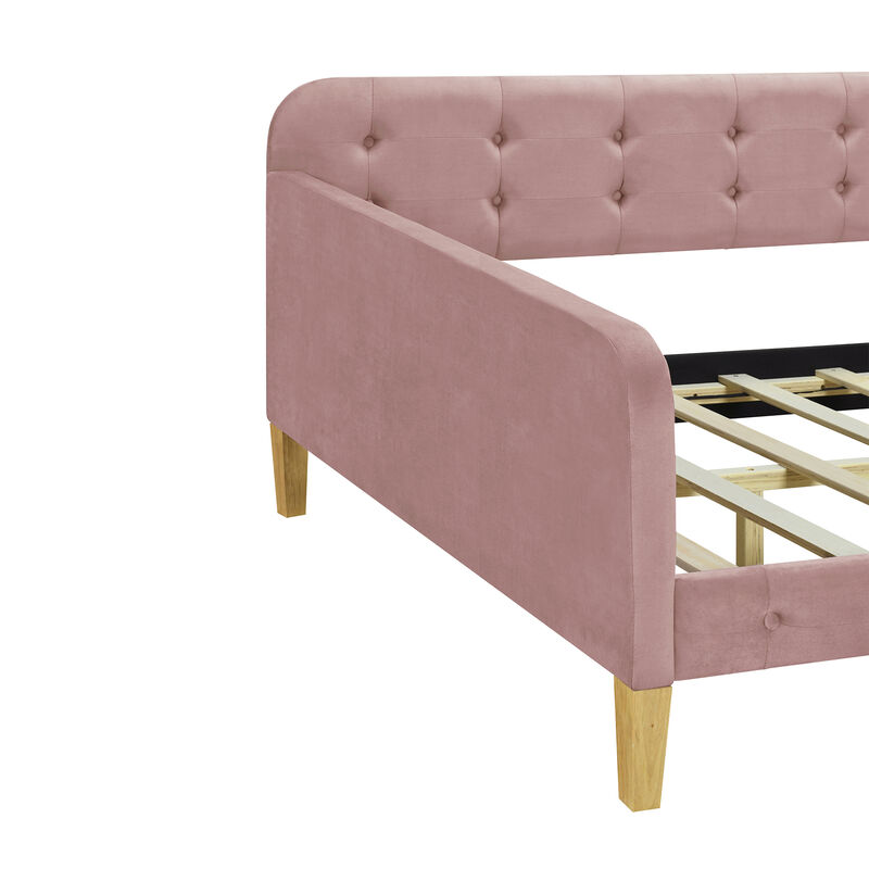 Merax Modern Upholstered Daybed with 4 Support Legs